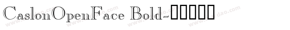 CaslonOpenFace Bold字体转换